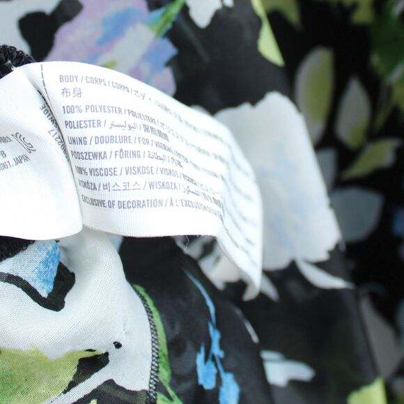 Abercrombie & Fitch Black Floral Cowl Neck Maxi Flowy Dress Size Medium - Picture 7 of 8